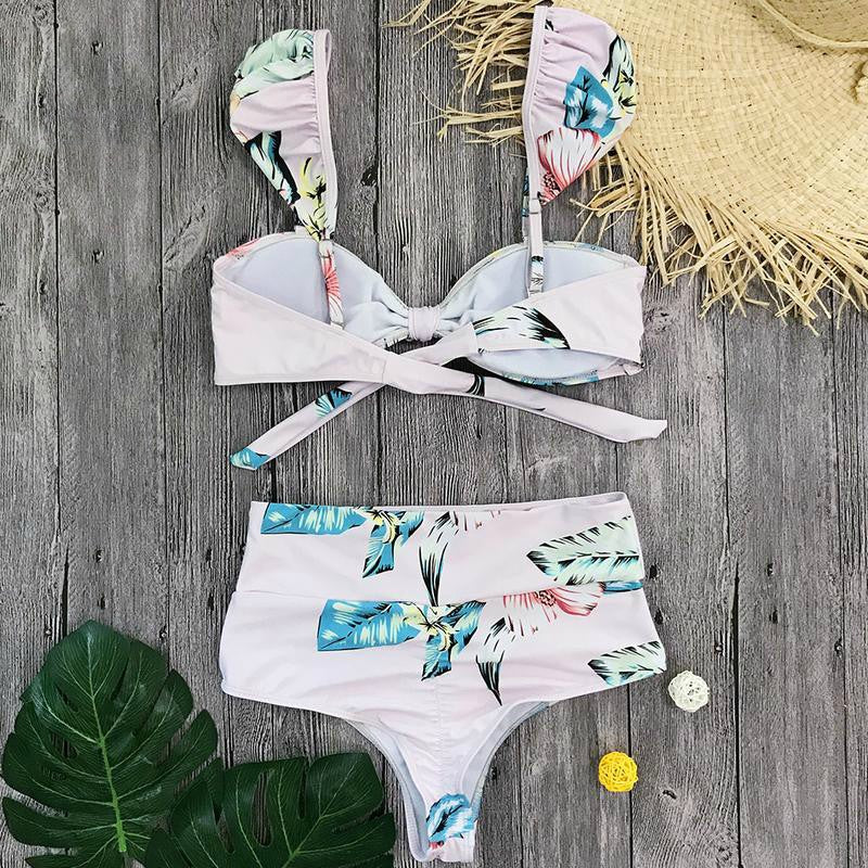 Pink Palms Push Up Bikini