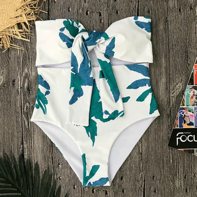 Island Palms Dual Monokini / Bandeau Bikini